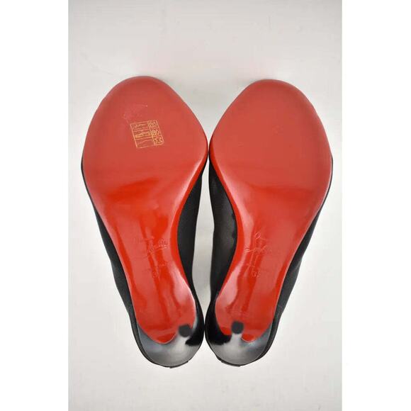 Christian Louboutin Marikate 100 Black Mesh Peep Toe Ankle Bootie Heel Pump 37 - Picture 12 of 12